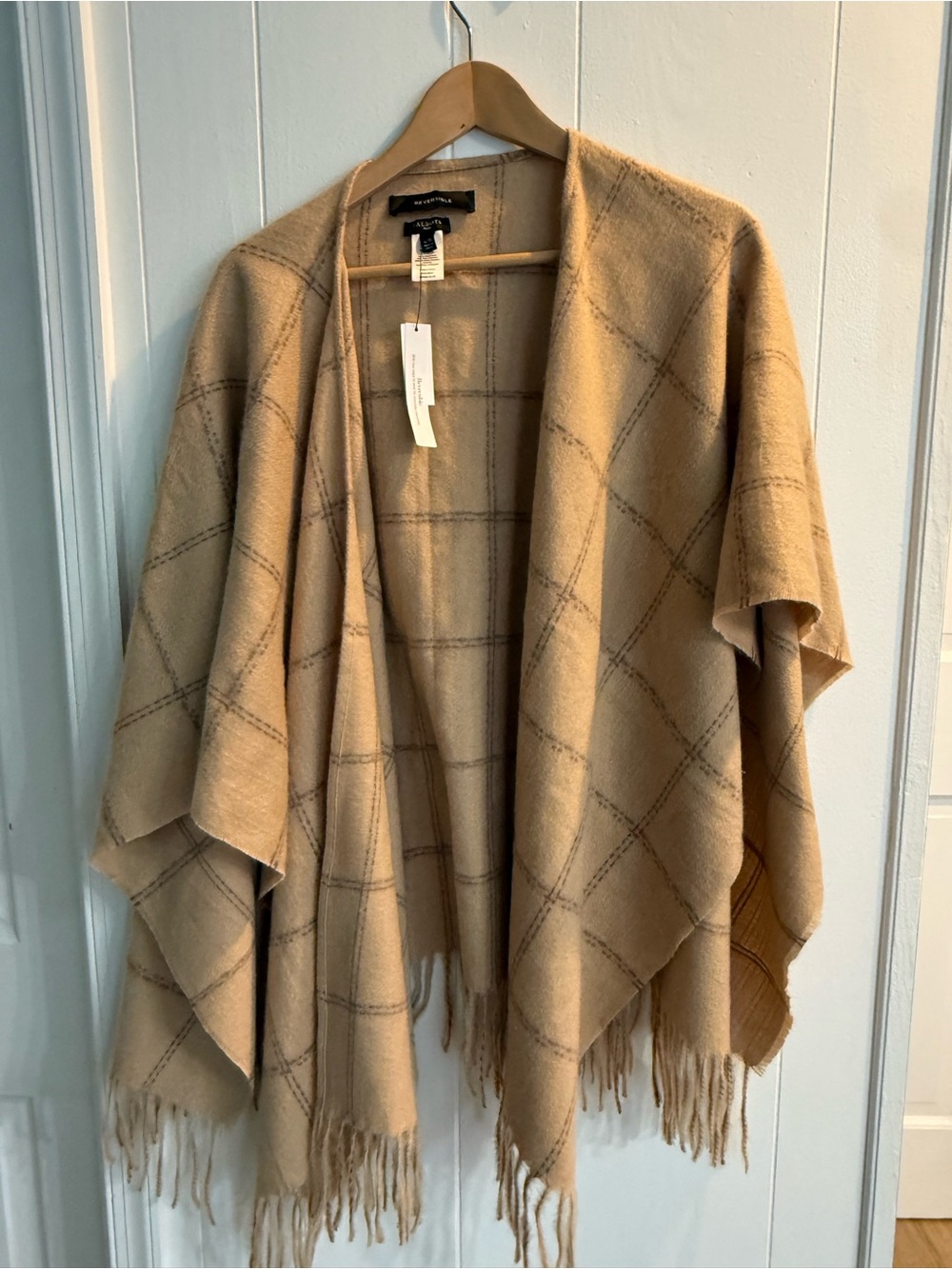 Talbots Plaid Ruana Cape